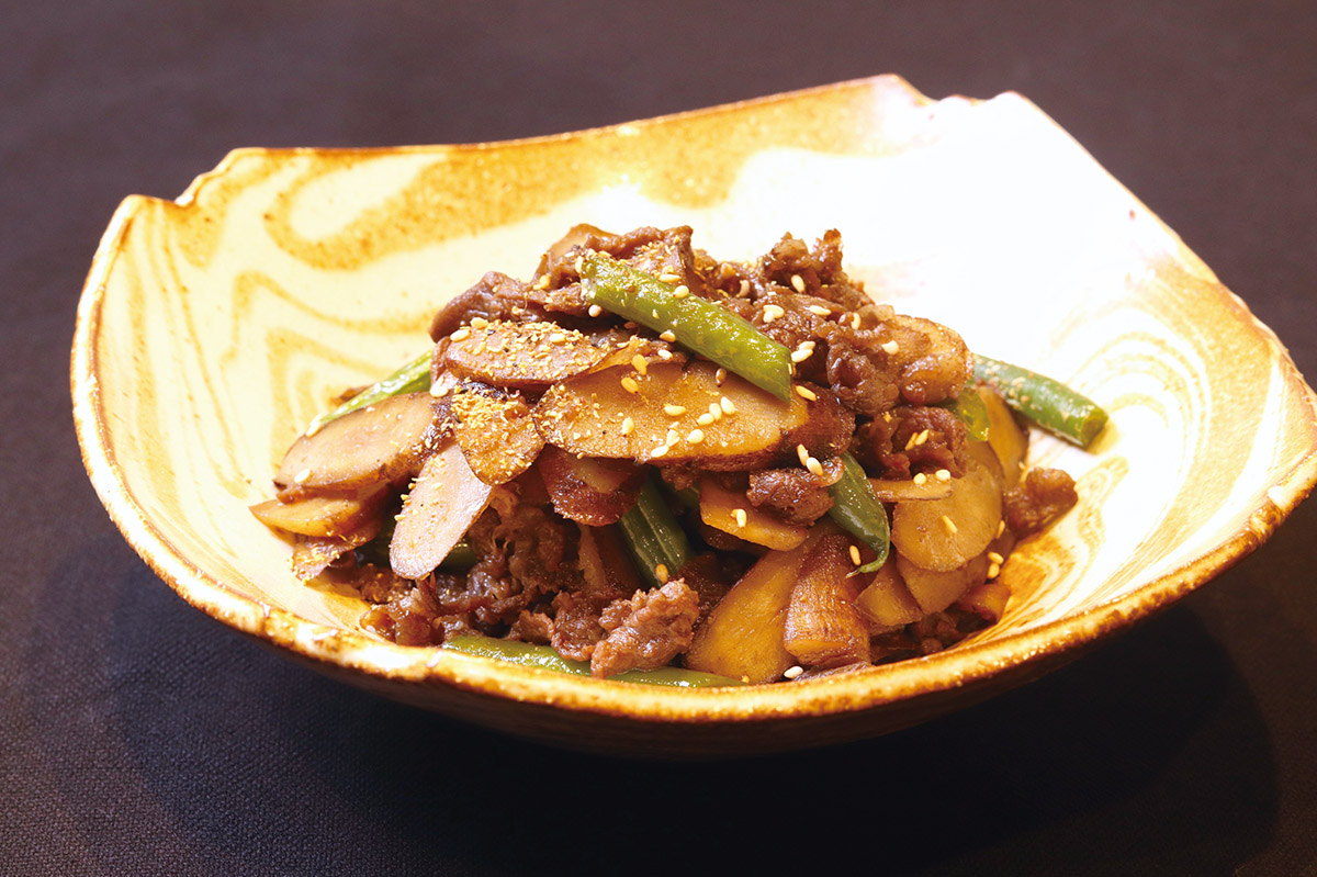 ごぼうと牛肉のきんぴら